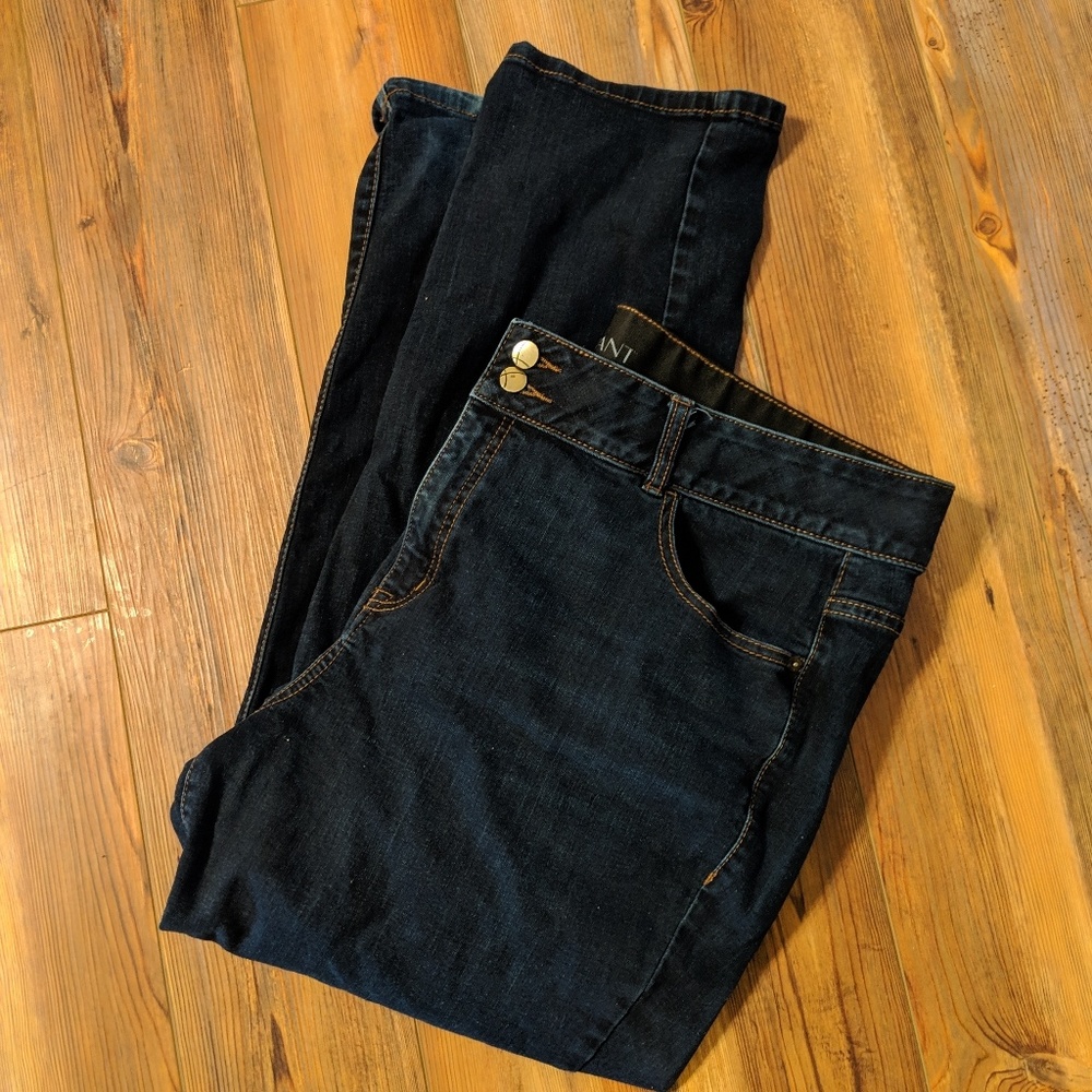 Lane Bryant dark wash jeans in short